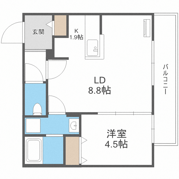 ウエリスアーバン円山北3条の間取り写真