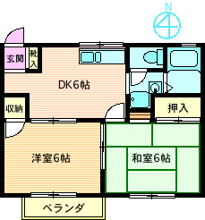 ウインドハイツ塩脇の間取り