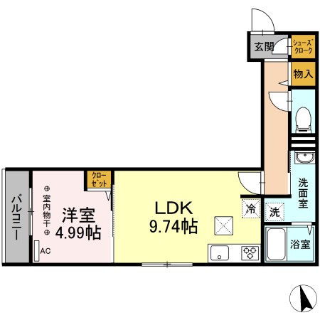 群馬県前橋市千代田町４（アパート）の賃貸物件の間取り