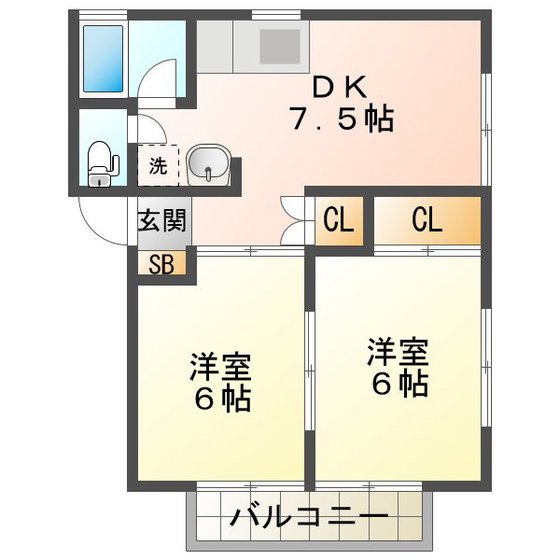 ファミール千代崎の間取り