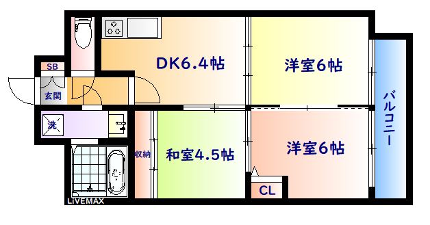 仙台市青葉区上杉のマンションの間取り