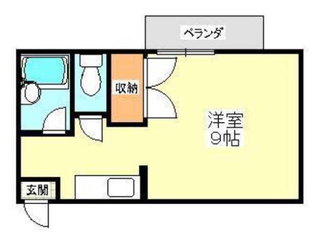 熊本市中央区大江のアパートの間取り