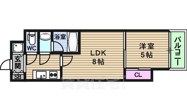 エグゼ難波東の間取り