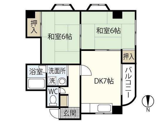 広島県広島市東区戸坂千足１（マンション）の賃貸物件の間取り