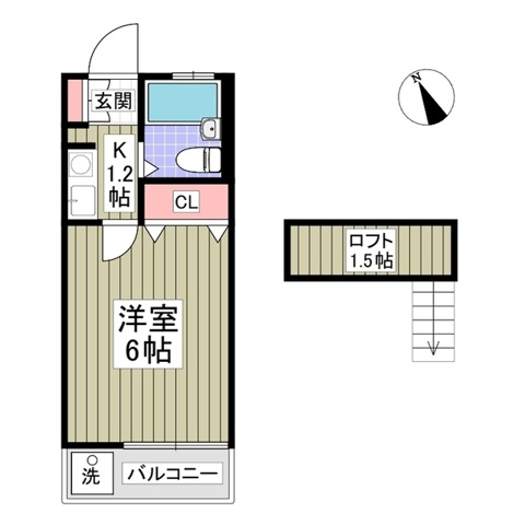 神奈川県相模原市緑区橋本５（アパート）の賃貸物件の間取り