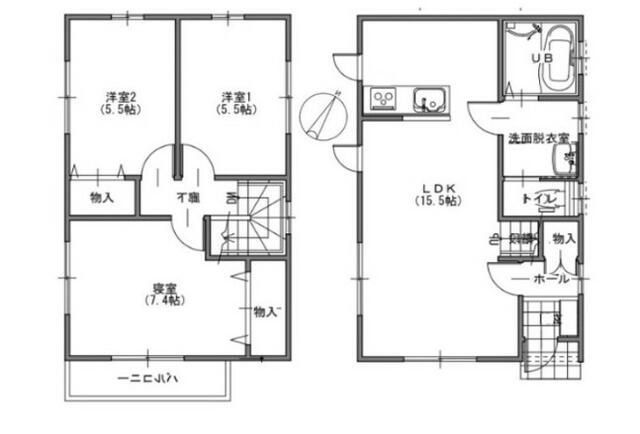 千葉県柏市豊四季（一戸建）の賃貸物件の間取り