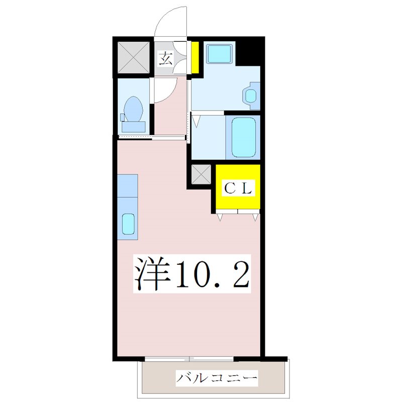 鹿児島市荒田のマンションの間取り