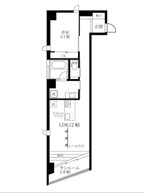 【横浜市神奈川区子安通のマンションの間取り】