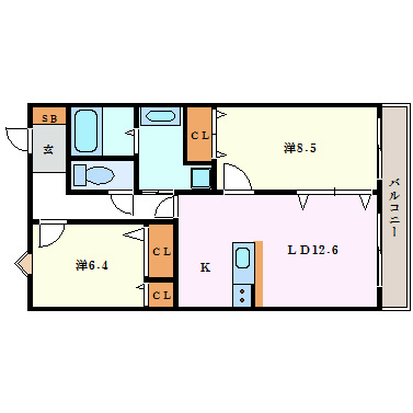 名古屋市中村区寿町のマンションの間取り