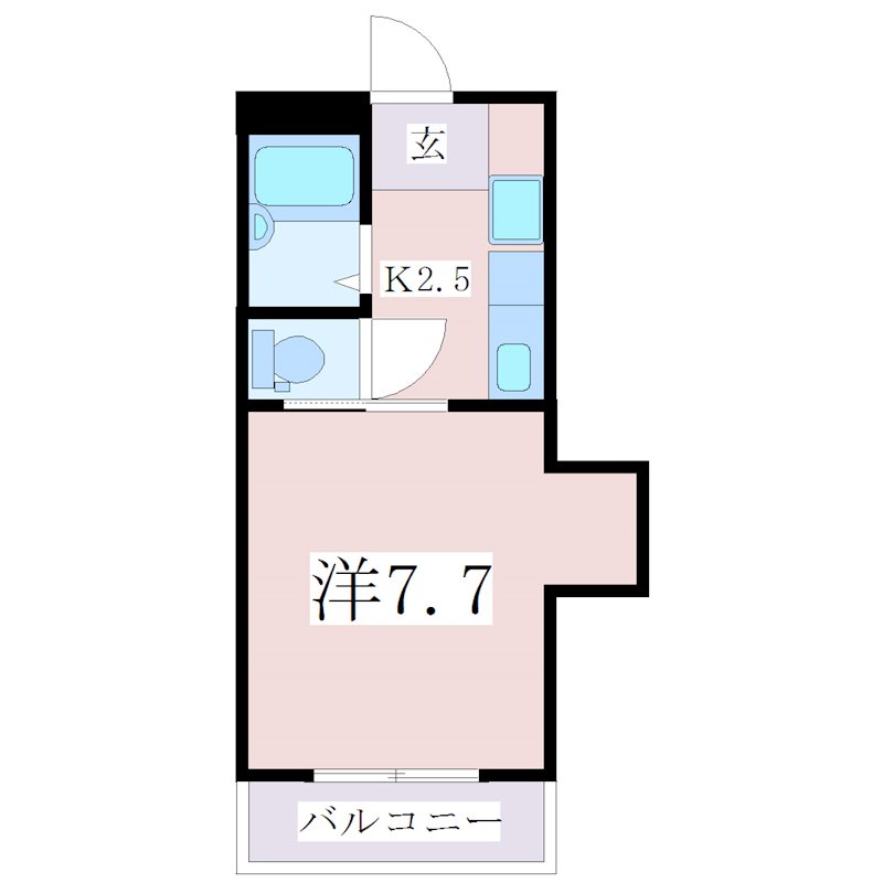 鹿児島市南郡元町のマンションの間取り