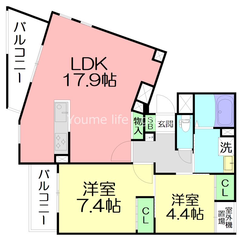 GRANDREVE見附町の間取り