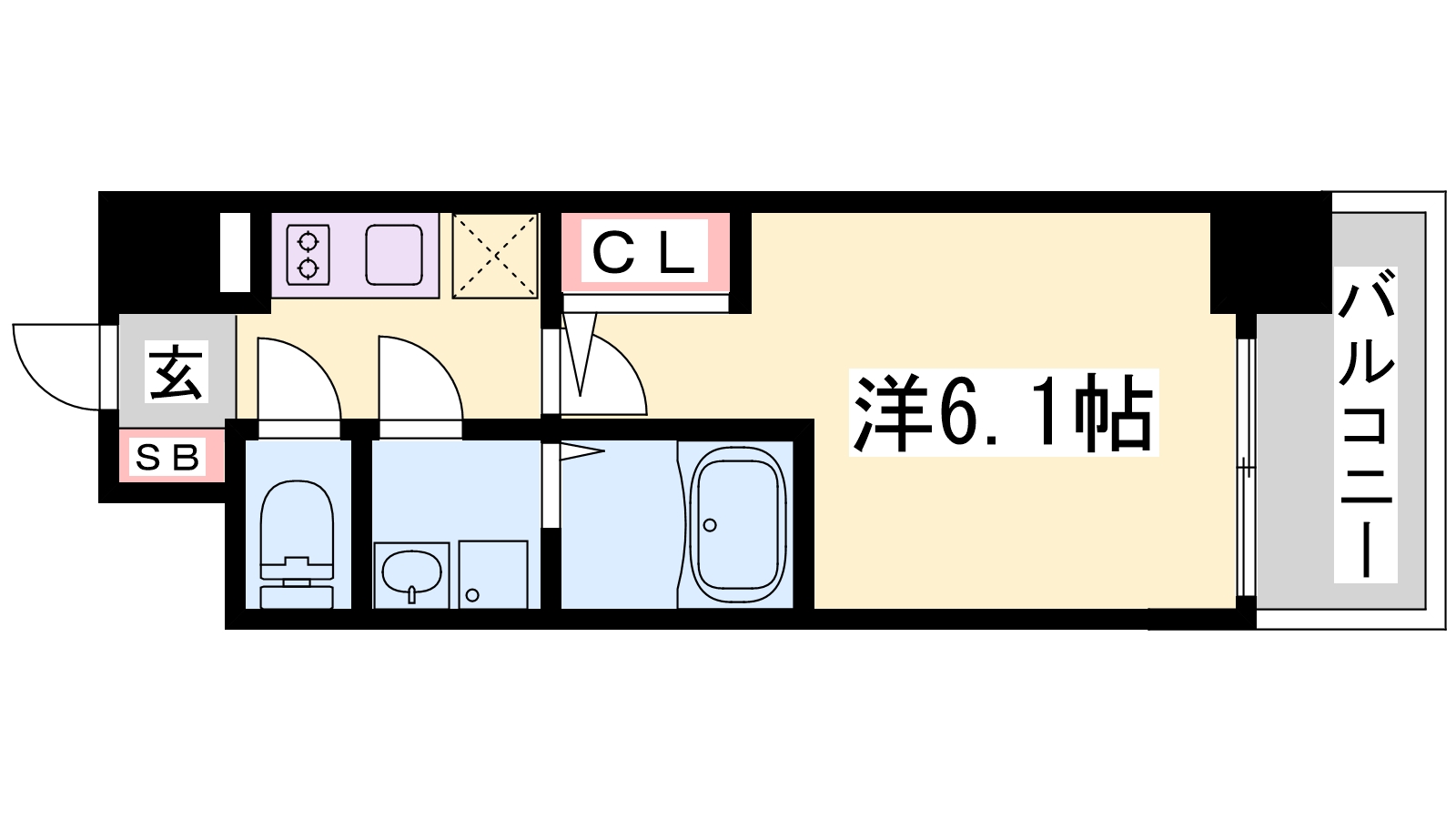 エスリード神戸兵庫駅マリーナスクエアの間取り