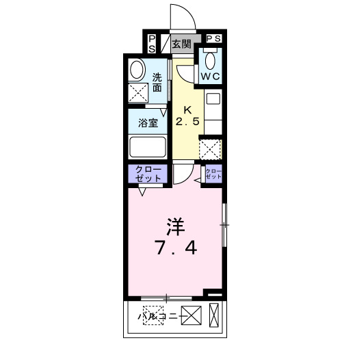 北葛城郡王寺町畠田のアパートの間取り