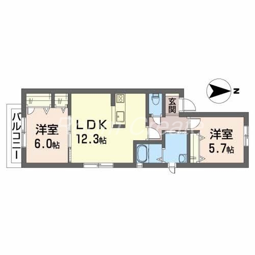 名西郡石井町石井のアパートの間取り