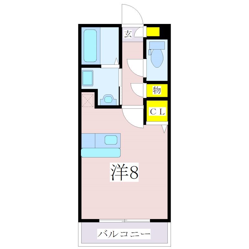 鹿児島市真砂町のマンションの間取り