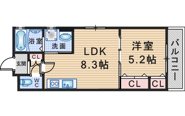 【豊中市曽根南町のアパートの間取り】