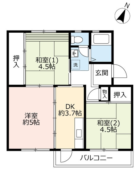 ＵＲ男山の間取り