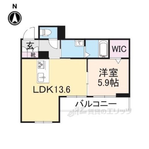 米原市下多良のマンションの間取り