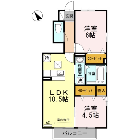 碧南市堀方町のアパートの間取り