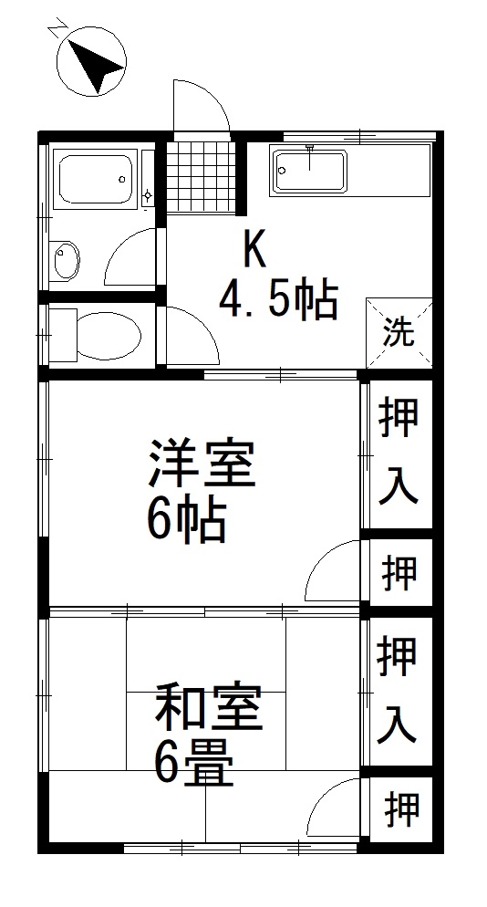 中島アパートの間取り