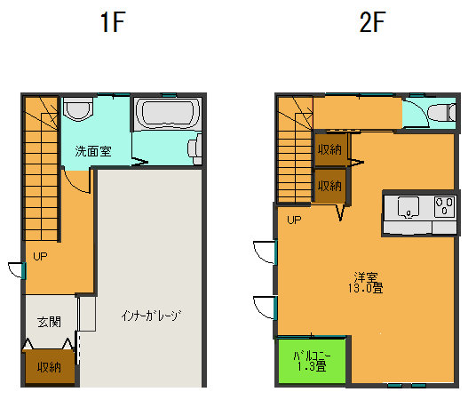 Kプレイス六供の間取り