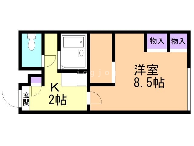 レオパレスイーズ旭川の間取り