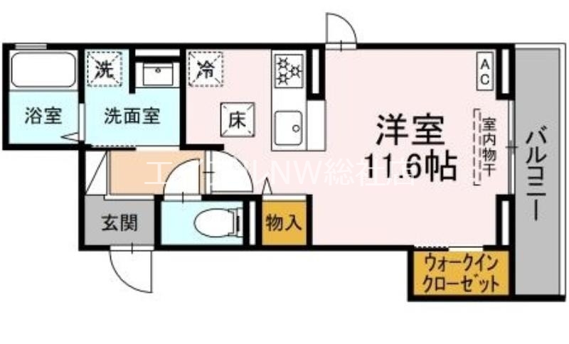 倉敷市中央のアパートの間取り