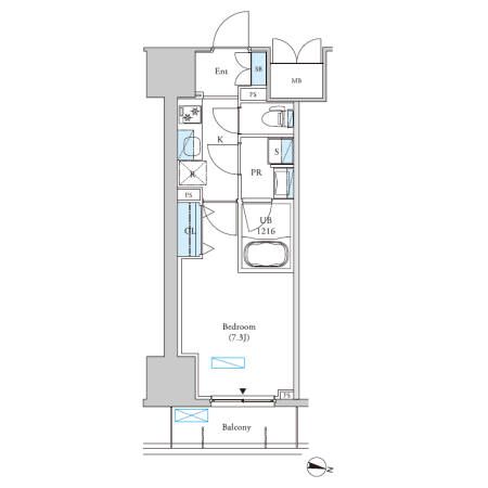 【千葉市中央区中央のマンションの間取り】