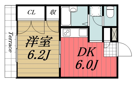 【東金市川場のアパートの間取り】