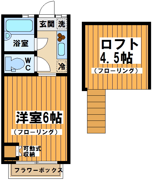 世田谷区給田のアパートの間取り