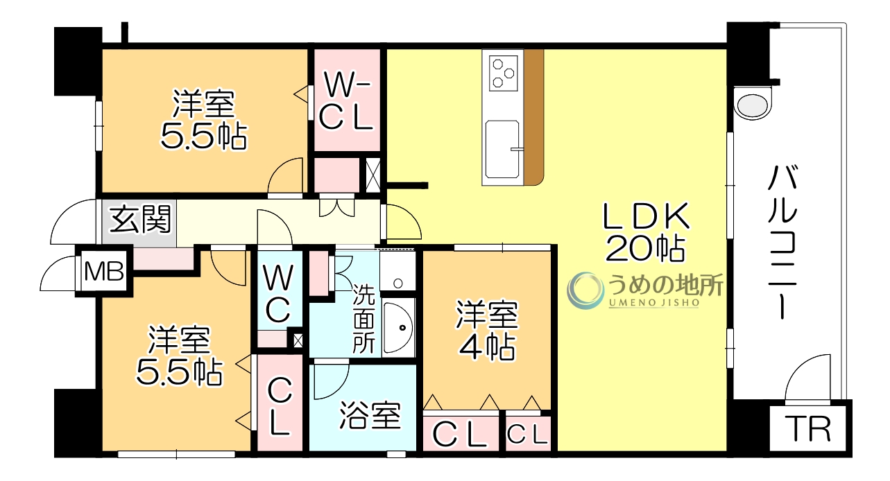 【トラストレジデンス西鉄久留米駅の間取り】