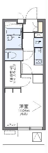 レオパレスウイング元城Ｂの間取り