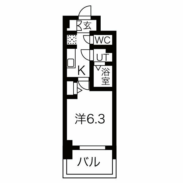 名古屋市中村区名駅南のマンションの間取り