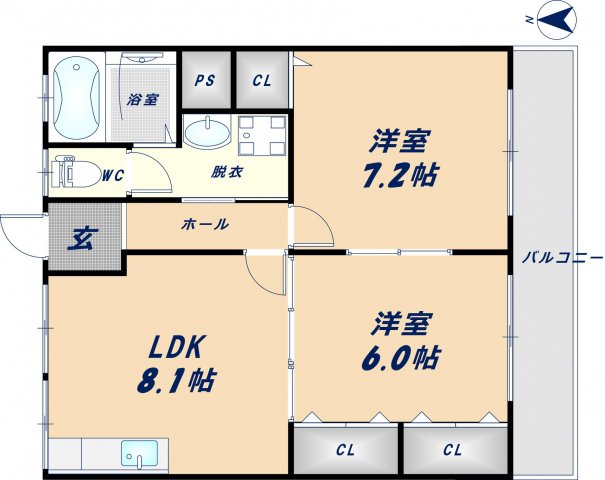 サンハイム東丘の間取り