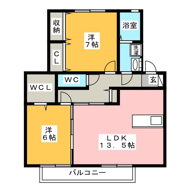 ウィルモア中浜　Ａの間取り