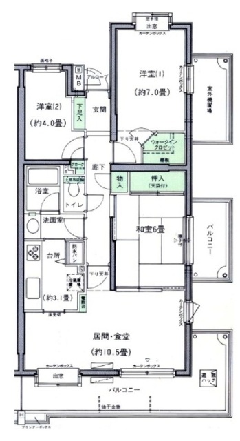 新小岩親水公園パーク・ホームズの間取り