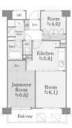 川崎市幸区南幸町のマンションの間取り