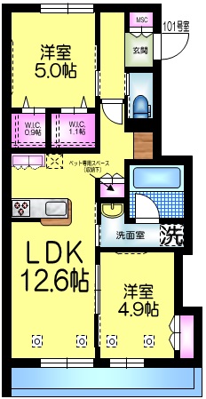 仮称）明原３丁目メゾンの間取り