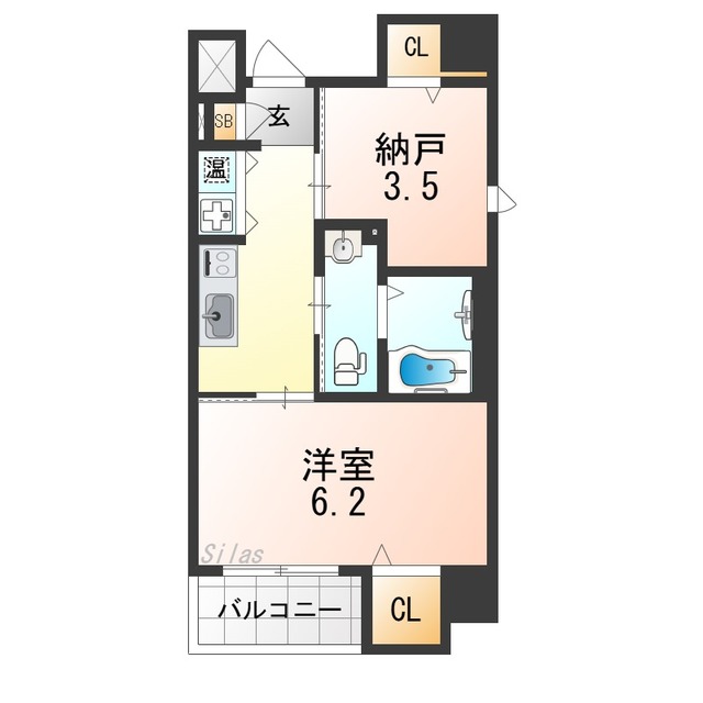 堺市堺区宿屋町東のマンションの間取り