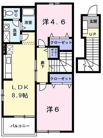 エヴァーグリーン吉富Ａの間取り