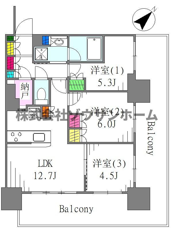 【パークタワー八千代緑が丘の間取り】