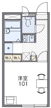 高梁市浜町のアパートの間取り