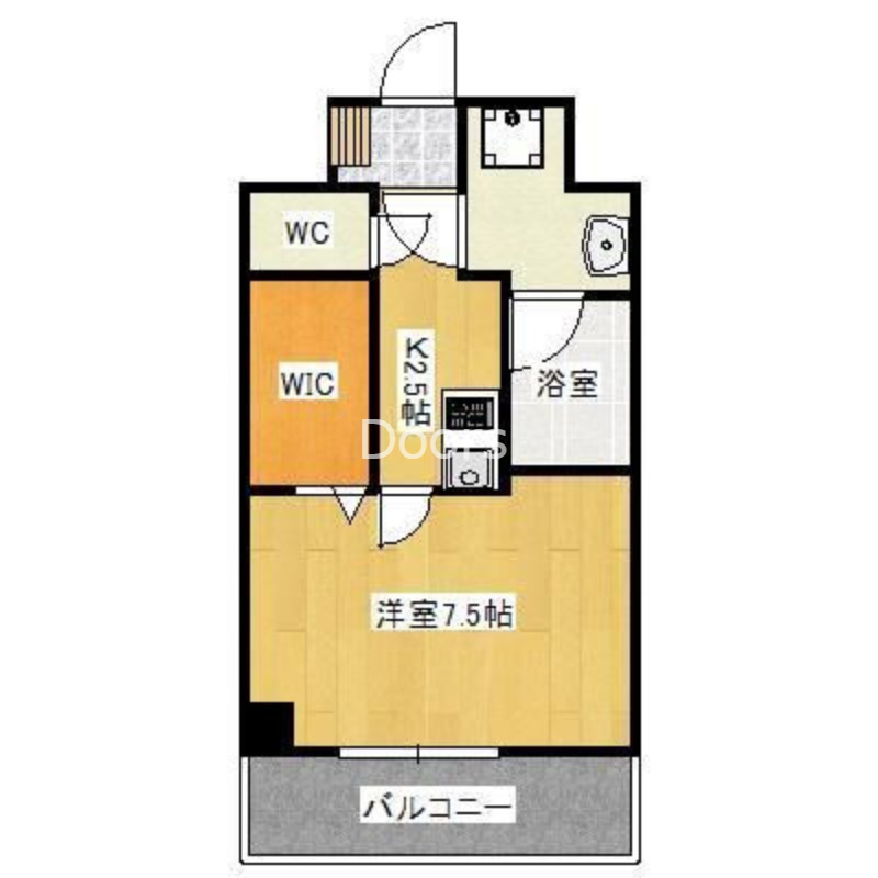 岡山市中区中納言町のマンションの間取り