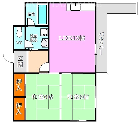 神戸市垂水区城が山のマンションの間取り