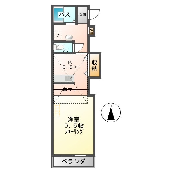 上田市常入のアパートの間取り