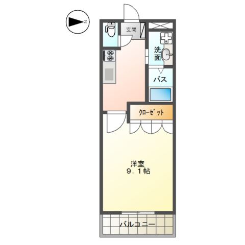 平塚市東八幡のマンションの間取り