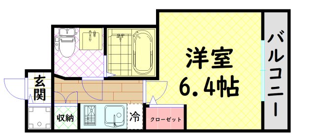 大阪市西区千代崎のマンションの間取り