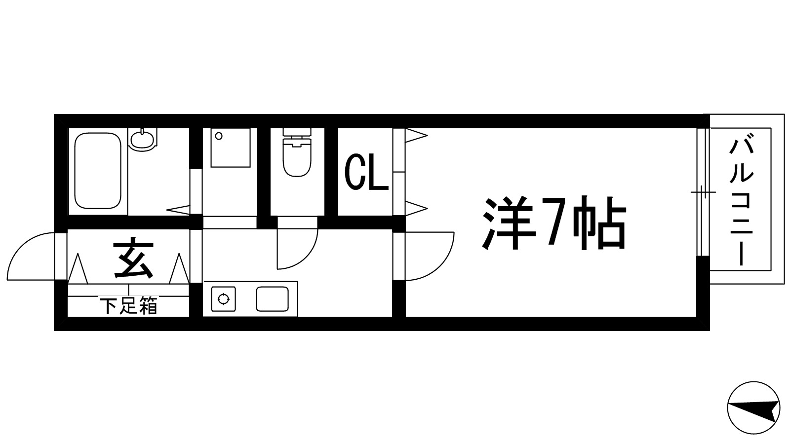 池田市豊島南のマンションの間取り