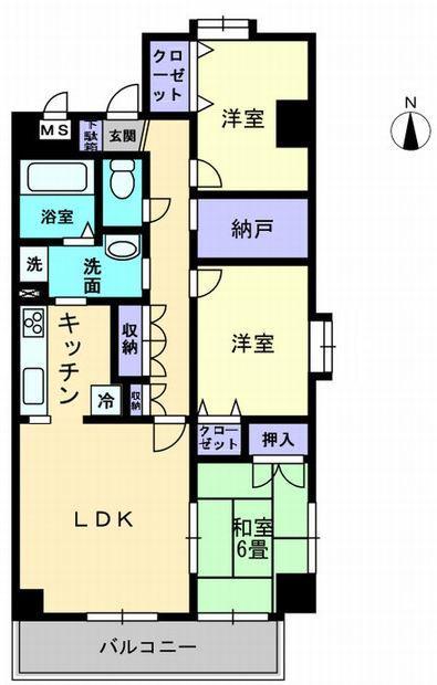 高松市元山町のマンションの間取り