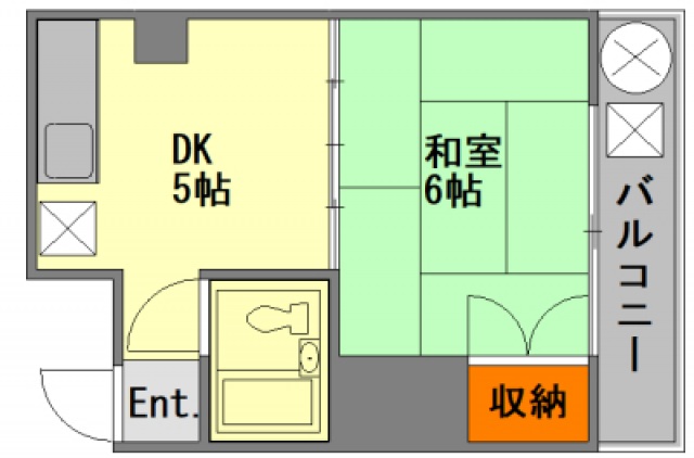 広島市中区橋本町のマンションの間取り